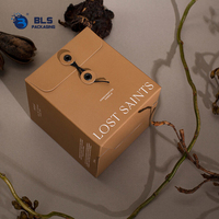 Boîte d'emballage en papier recyclable haut de gamme, pliable, personnalisée, avec finition brillante/mate, gaufrée, élégante, portable, pour bougies, cadeaux