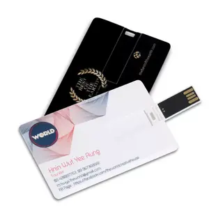 עסקים כרטיס USB 2.0 מלא צבע הדפסה פופולרי מתנת פרסום 8GB פלסטיק Pendrive 16GB כרטיס אשראי USB דיסק און קי