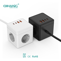 Multiprise européenne 25W PD 3.0 Type-C à charge rapide avec protection OTP/OCP et câble d'extension de 1,5 m pour montres connectées et appareils photo