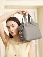 Sacs à main pour femmes en cuir de vachette de première qualité, style Boston, avec bandoulière amovible, multi-compartiments, sac à bandoulière quotidien