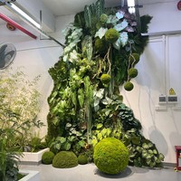 Tanaman Aglaonema Buatan dalam Pot, Daun Hijau Putih Bergaris, untuk Dekorasi Rumah dan Kantor