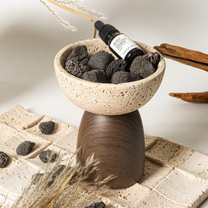 Porte-bougie aromatique et brûleur d'encens en béton, nouveauté, écologique, 100% naturel, ornement pour la maison, cadeau idéal - Product Image 2