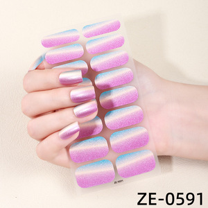 Autocollants adhésifs pour ongles en forme de cœur, dégradé de paillettes 3D colorées, les plus vendus sur TikTok, pour fournisseurs OEM/ODM, application facile, non toxique - Product Image 4