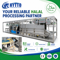 Chaîne de production d'abattage de volailles Halal Plug & Run pour abattoir, équipement d'abattage de poulets en conteneur