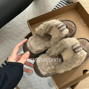 Pantofole in Lana di Qualità Invernale 2025, <span class=keywords><strong>Scarpe</strong></span> Comode da <span class=keywords><strong>Donna</strong></span> per Interni ed Esterni, Calzature Casual Antiscivolo in Offerta - Product Image 3