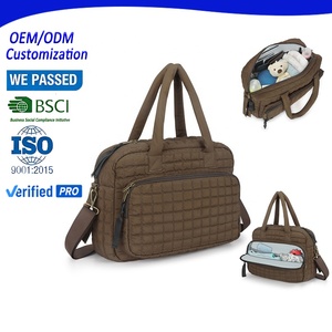 Bolsa de Pañales para Bebé, Bolso Bandolera, Bolsa de Viaje para Uso Diario, Bolso de Mano Personalizado para Mamá, de Tela Acolchada Suave con Memoria, Ligero y Moderno - Product Image 1