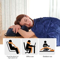Ensemble de coussins de voyage en mousse à mémoire de forme pour voiture Oreiller de voyage personnalisé pour avion avec kit de voyage