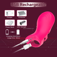SacKnove Damen Schnell-Orgasmus Persönlicher Massagestab Nippel-Klitoris-Stimulator G-Punkt App-gesteuerter Finger-Vibrator für Frauen Sexspielzeug
