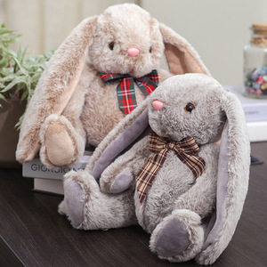 Super Soft Sitting Bunny <strong>Plush</strong> Doll Lovely Floppy Eared <strong>Rabbit</strong> <strong>Toy</strong> for Kids with Bow Tie Decorative Ribbon Filled with PP Cotton - Product Image 4