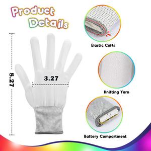 Sarung Tangan LED Menyala, Kostum Pesta Menyala, Mainan Keren untuk Anak Perempuan dan Laki-laki, Versi Halloween Natal, Mainan Bercahaya Kreatif - Product Image 6