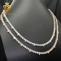 Collier Chaîne Tennis Hip Hop en Argent Sterling 925 avec Diamants Moissanite VVS Certifiés GRA 4MM