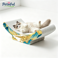 Lit-griffoir ondulé moderne et populaire pour chat, grand format, style vague, durable et respectueux des animaux, idéal pour les amoureux des chats et la décoration intérieure