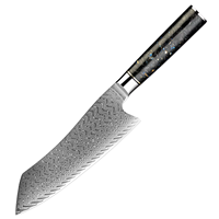 Couteau Santoku XITUO 7 pouces, acier Damas 67 couches, cœur en VG10, couteau de chef japonais, ultra-affûté pour trancher et hacher