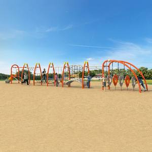 Red de escalada comercial para parques infantiles, tipo telaraña, de cuerda, para exteriores, equipo para niños, estructura piramidal de carga - Product Image 3