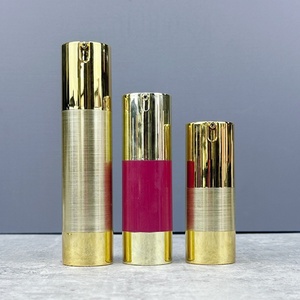 Flacons de lotion de luxe 15 ml, 30 ml, 50 ml, plaqué or, cosmétiques, flacons de 50 ml, pompe sans air - Product Image 2