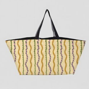 Hawaiian Aloha koleksiyonu <span class=keywords><strong>Pp</strong></span> örme kadın çantası kolu ile çita Puakenikeni baskı özel Logo su geçirmez alışveriş çantası - Product Image 2