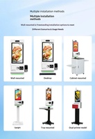 Kiosque de commande automatique 21,5 pouces avec scanner QR pour restaurants de restauration rapide, terminal de paiement, écran tactile Android, imprimante thermique, code QR