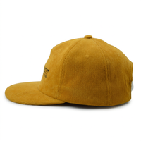 Casquette Snapback Hip-Hop 5 Panneaux Ajustable de Haute Qualité en Velours Côtelé Broderie 3D Lettres Sportives Décontractées Unisexe Sports de Plein Air