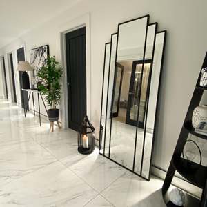 Aangepaste Grote Grote Gouden Rechthoek Metalen Frame Full Length Body Long Dressing Staande Vloerspiegel Voor Slaapkamer En Stoffen Winkel - Product Image 1