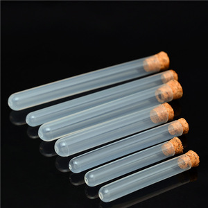 Seeking Excellence PP <b>Plastic</b> Test <b>Tubes</b> 12x75 15x100 16x100 20x150 With Corks Lab Use - Product Image 3