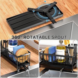 Hot Sale Stainless Steel Sink Caddy Kitchen Countertop Organizer Sponge Holder Scrubber Sponge Brushes Dishcloth Storage Rack - Product Image 4
