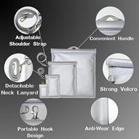 Bolsa para Documentos Anti-Robo, Anti-Rastreo, Resistente al Fuego, Impermeable y Ecológica, 4 Piezas, Correa Ajustable, Bolsa de Almacenamiento para Llaves de Coche y Teléfono, Multiusos