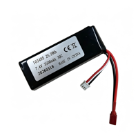 Baterai LiPo Mobil RC 2S1P 7.4V 3500mAh LiPo High Rate 30C Paket Baterai RC dengan T-Plug untuk Model RC Truk RC Mobil Balap Brushless