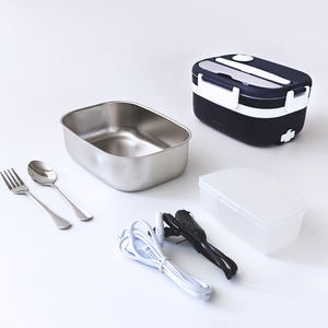 Boîtes à <span class=keywords><strong>lunch</strong></span> chauffantes 80W pour voiture et camion, boîte à <span class=keywords><strong>lunch</strong></span> électrique isotherme, chauffe-aliments 3 en 1 pour étudiants - Product Image 2