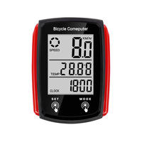 Compteur de Vélo Étanche MJR Z20 avec Capteur Lumineux, Version Anglaise Filaire, Odomètre Rétroéclairé pour VTT et Vélo de Route, Écran Tactile