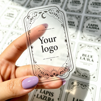 Étiquettes transparentes personnalisées pour animaux de compagnie, autocollants de luxe imperméables avec logo pour bouteilles d'huiles essentielles, impression de marque privée