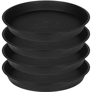 Platillo de plantas negro, maceta grande pesada, bandejas de plantas de plástico más gruesas duraderas para interiores y exteriores, bandejas de goteo para platillos de plantas - Product Image 1