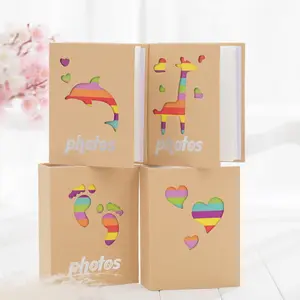 6x4 4*6 pouces 4r <span class=keywords><strong>10</strong></span>*15cm 5x7 5r 100 Photos soudées couverture en papier Kraft brun <span class=keywords><strong>Mini</strong></span> bébé <span class=keywords><strong>Album</strong></span> <span class=keywords><strong>Photo</strong></span> pour enfant bébé croissance de la famille - Product Image 4