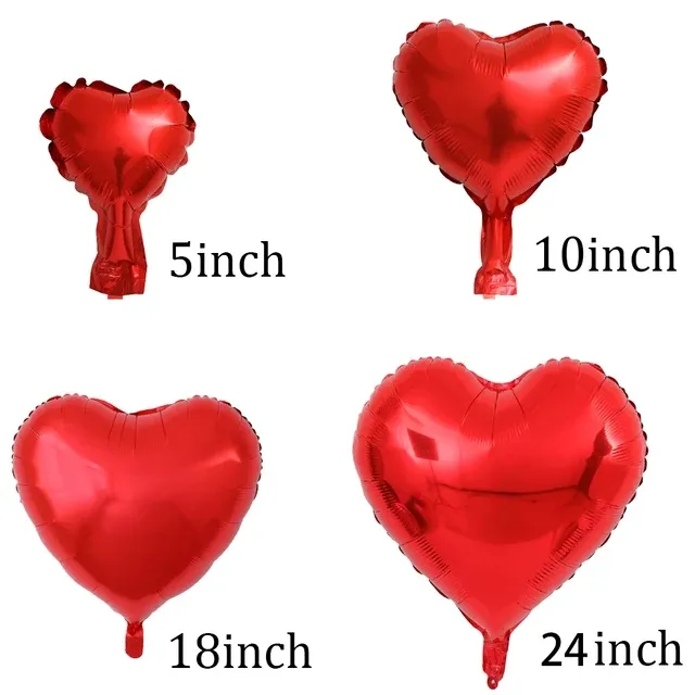 18inchs Party Anniversary Globos Red Heart Inflatable Foil Balloons