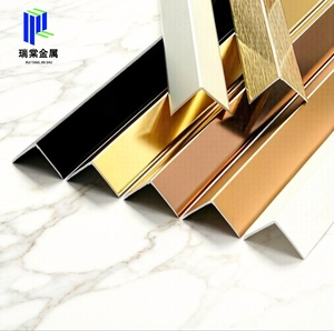 Échantillon Gratuit - Profilé d'<span class=keywords><strong>Angle</strong></span> en Aluminium pour Carrelage Métallique 90 Degrés - Bordure en Aluminium pour Carrelage Céramique - Couleurs et Dimensions Personnalisables - Product Image 1