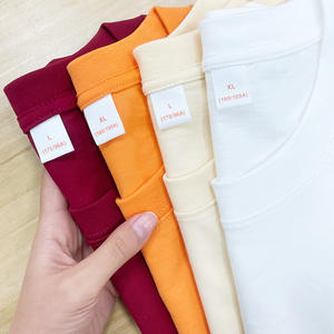 เสื้อยืดผู้ชายผ้าฝ้าย 100% หนัก 260 กรัม ทรงหลวม ไหล่ตก พิมพ์ลายโลโก้ตามสั่ง สีดำล้วน คุณภาพสูง ขายส่ง - Product Image 1