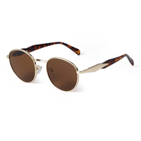 STY9578A Lunettes de soleil tendance 2026 à petite monture ronde pour femmes et hommes, monture métallique, protection UV, verres de conduite