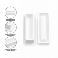 Plateau de stockage d'échantillons de laboratoire en PET blanc haute efficacité, version étroite pour la division d'échantillons par lots, matériel de laboratoire jetable pour la collecte