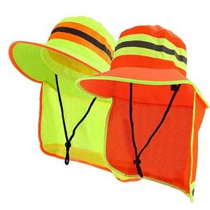 قبعات ناعمة ومريحة للعمل بحافة عريضة رقبة Upf50 + قبعات صيد عالية الوضوح وقبعات دلو آمنة عاكسة - Product Image 5