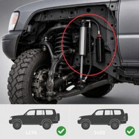 Amortisseurs à azote réglables 24 voies pour Toyota Land Cruiser LC95 3400, montage direct, kit de rehausse 4x4 de 2 pouces