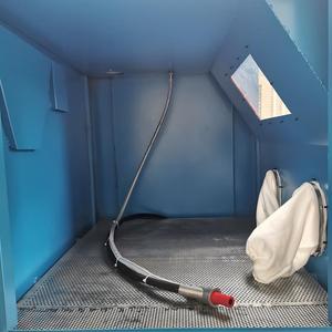 Heavy Duty Manual Burnishing <b>Sandblast</b> Cabinet with Motor for Automotive Parts Restoration and Industrial Hardware Paint Removal - Product Image 2