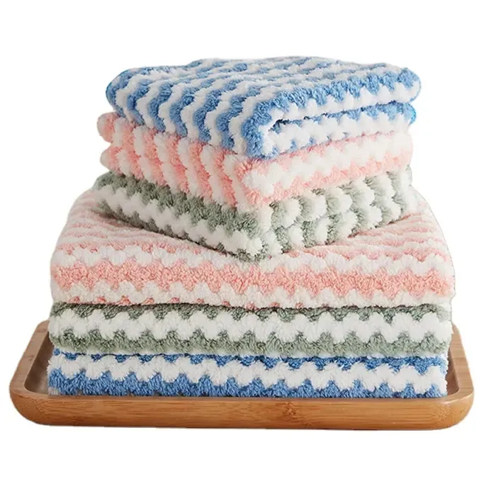 Cheap Non-stick Oil Washing Cloth Rag Kitchen Duster Cloth Microfiber Absorbent Kitchen Dish Cloth Towel Housework Clean Towel