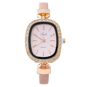 Montre à quartz ovale pour femme, boîtier <span class=keywords><strong>en</strong></span> alliage, incrustée de diamants, écologique, best-seller, tendance, pour le commerce international, <span class=keywords><strong>en</strong></span> <span class=keywords><strong>direct</strong></span> - Product Image 1
