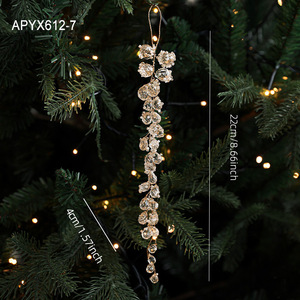 Clear Acrylic <b>Crystal</b> Hanging Garlands Icicle Grape Pearl Bead Strand Ornaments for Christmas Tree Wreath Window Holiday Decor - Product Image 6