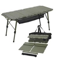 Table de camping réglable en hauteur pour l'extérieur, vente en gros d'usine, table pliante tactique légère en aluminium pour barbecue