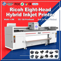 Mesin Printer Format Besar Inkjet UV Hybrid 6 Ft Kondisi Baru dari Pabrik LETOP, Mesin UV Roll Otomatis Dimensi Cetak 1800MM