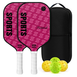 Ensemble complet de raquettes de pickleball en fibre de verre Travel 16 mm pour adultes et jeunes, avec balles et sac, 2 raquettes, 4 balles - Product Image 2