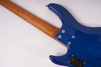 Guitare électrique MOLLO MJ-94BL, corps en bois de frêne avec placage en grain de tigre, finition bleu dégradé brillant, manche en érable canadien, humbucker H-H