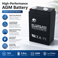 Batterie BAOTE BT-12M2.8AC 12V2.8AH pour boîte sonore d'alarme incendie, rideau, porte, ascenseur, pièce de rechange