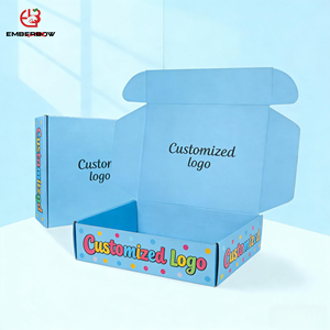 EBB Heavy-Duty Recyclable Paper Cardboard Mailer <b>Box</b> <b>Small</b> Black Corrugated Magnetic Closure Custom Printing Shoes Clothing - Product Image 1