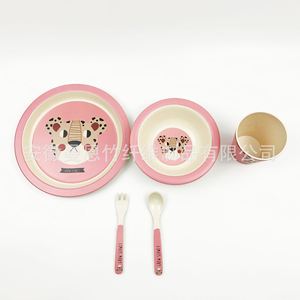 Juego de Platos Divididos de Fibra de Bambú con Diseño de Animales para Bebés, Vajilla Ecológica para Niños - Product Image 3
